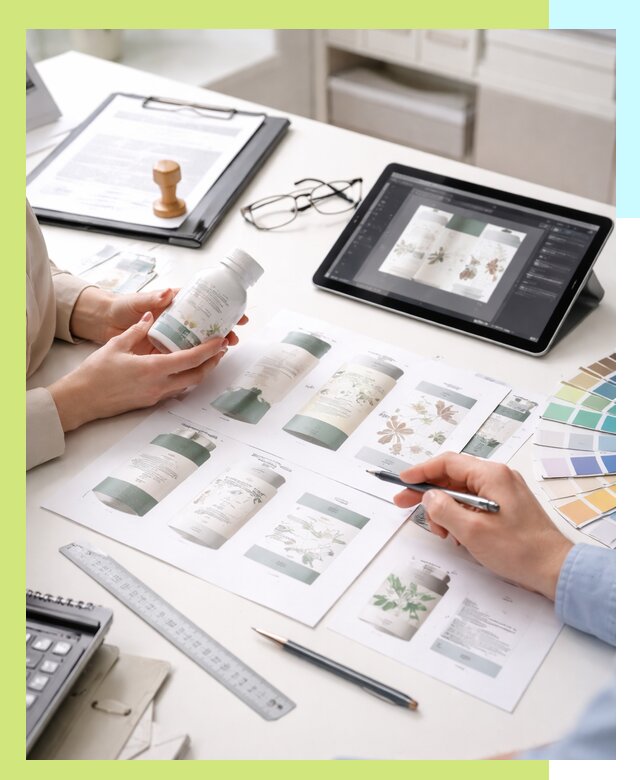 Профессиональная разработка дизайна и текста этикетки продукции в Твери