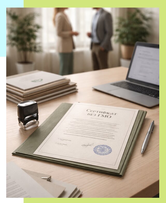 Сертификат без ГМО в Твери от 8153 р. оформить срочно Алешин-Твр